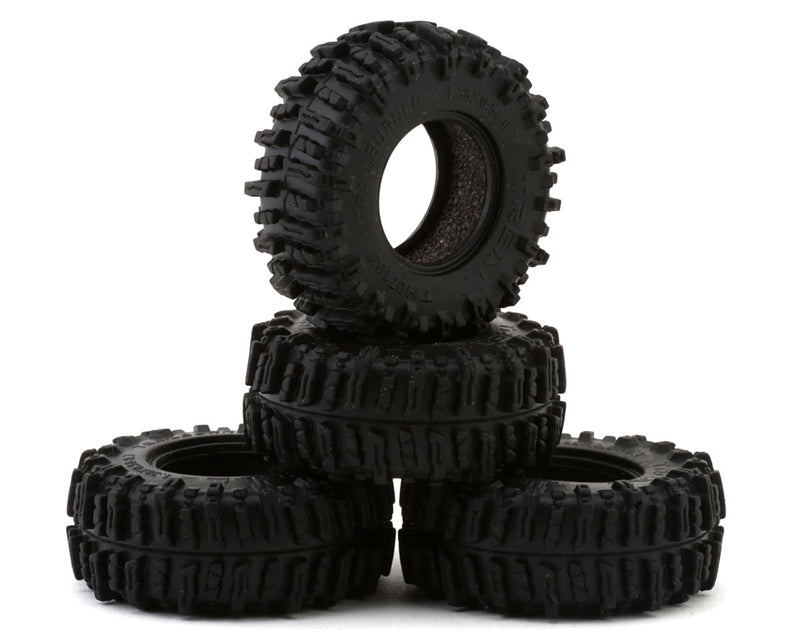 X0055J1LSH Treal Hobby 0.7" Trailburner MudVortex Micro Rock Crawler Tires (4) (SCX30/Ascent-32)