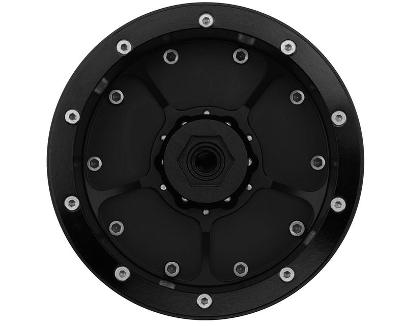 TLHTWHEEL-140 Treal Hobby 2.6" Aluminum Beadlock Monster Truck Wheels (Black/Black) (2) (12mm Hex)