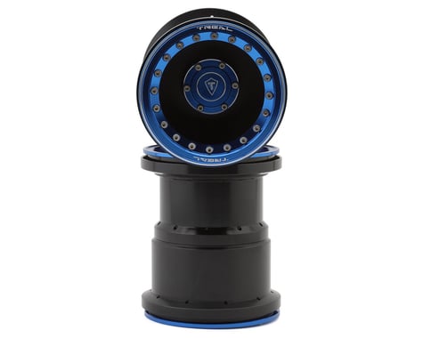TLHTWHEEL-141 Treal Hobby 2.6" Aluminum Beadlock Monster Truck Wheels (Blue/Black) (2) (12mm Hex)