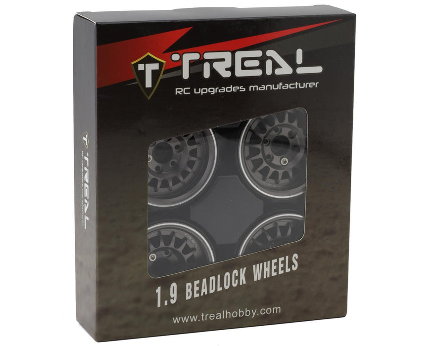 X0041QMN7D  Treal Hobby Type N 1.9" Multi-Spoke Beadlock Wheels (Grey) (4)