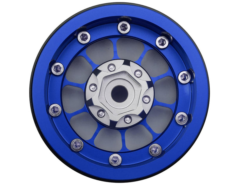 TLHTWHEEL-63 Treal Hobby Type A 1.9'' Spoked Beadlock Wheels (Blue) (2)