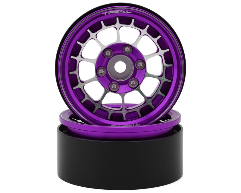 TLHTWHEEL-64 Treal Hobby Type A 1.9'' Spoked Beadlock Wheels (Purple) (2)