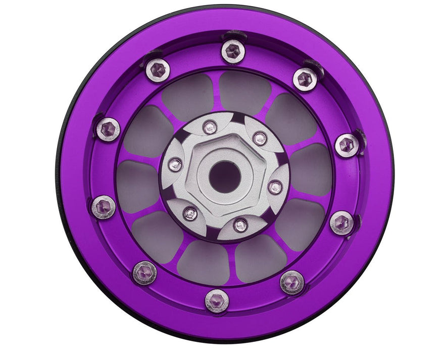 TLHTWHEEL-64 Treal Hobby Type A 1.9'' Spoked Beadlock Wheels (Purple) (2)