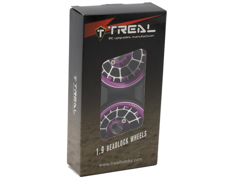 TLHTWHEEL-64 Treal Hobby Type A 1.9'' Spoked Beadlock Wheels (Purple) (2)