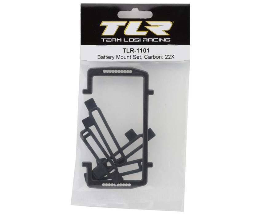 TLR-1101 TLR 22X Carbon Fiber Battery Mount Set