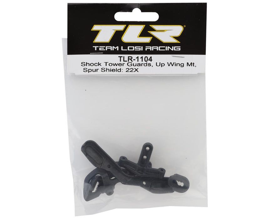 TLR-1104 TLR 22X Shock Tower Guards & Upper Wing Mount Set
