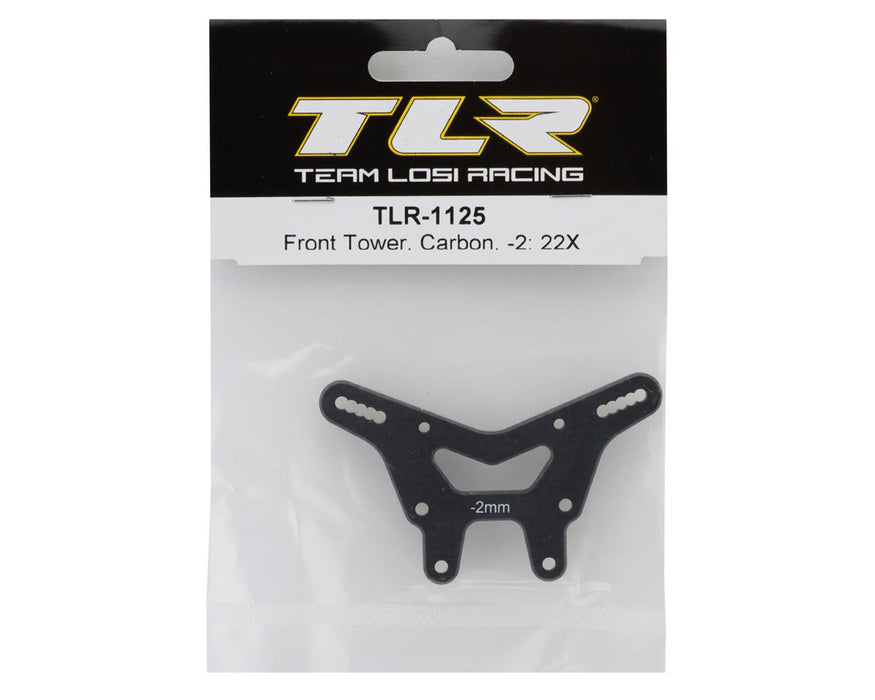 TLR-1125 TLR 22X Carbon Fiber Front Shock Tower (-2mm)