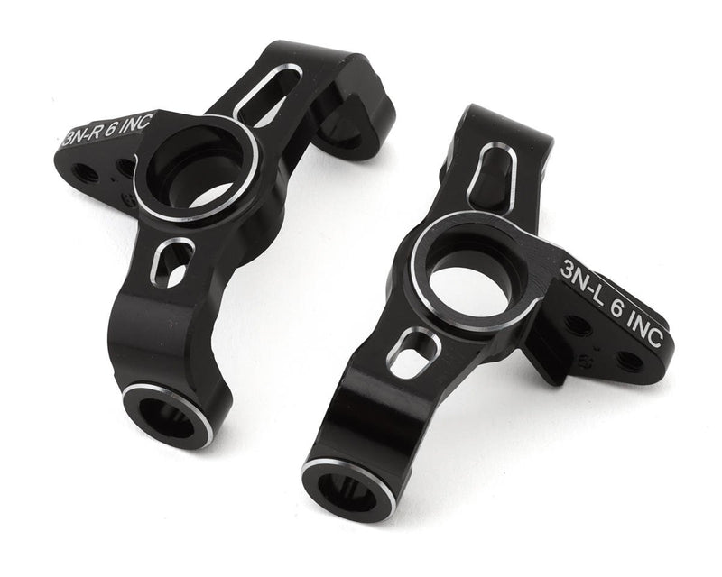TLR-1186 TLR 22X Aluminum Narrow Steering Spindles (Black) (2) (6°)