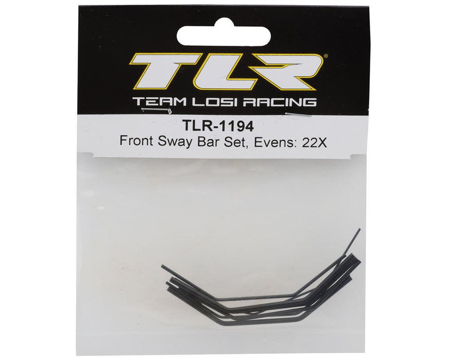 TLR-1194 TLR 22X Front Sway Bars Set (Evens)