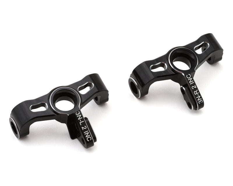 TLR-1197 TLR 22X Aluminum Narrow Steering Spindles (Black) (2) (2°)