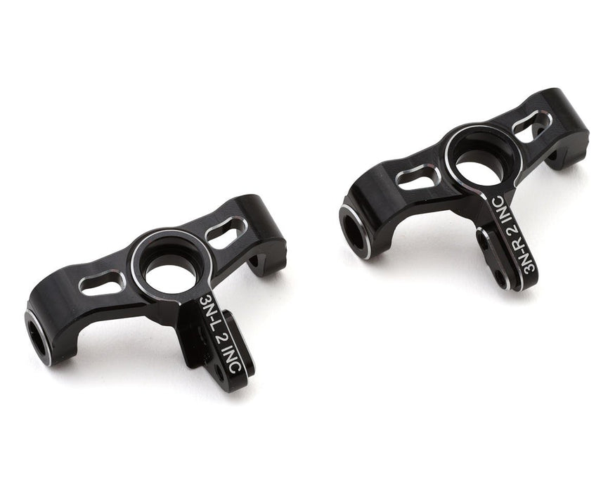 TLR-1197 TLR 22X Aluminum Narrow Steering Spindles (Black) (2) (2°)