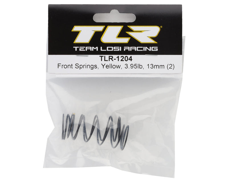 TLR-1204 TLR Front Springs, Yellow, 3.95lb, 13mm (2)