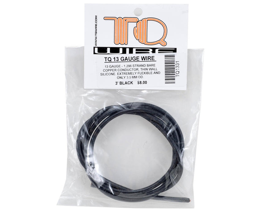 TQW1331 TQ Wire Silicone Wire (Black) (3') (13AWG)