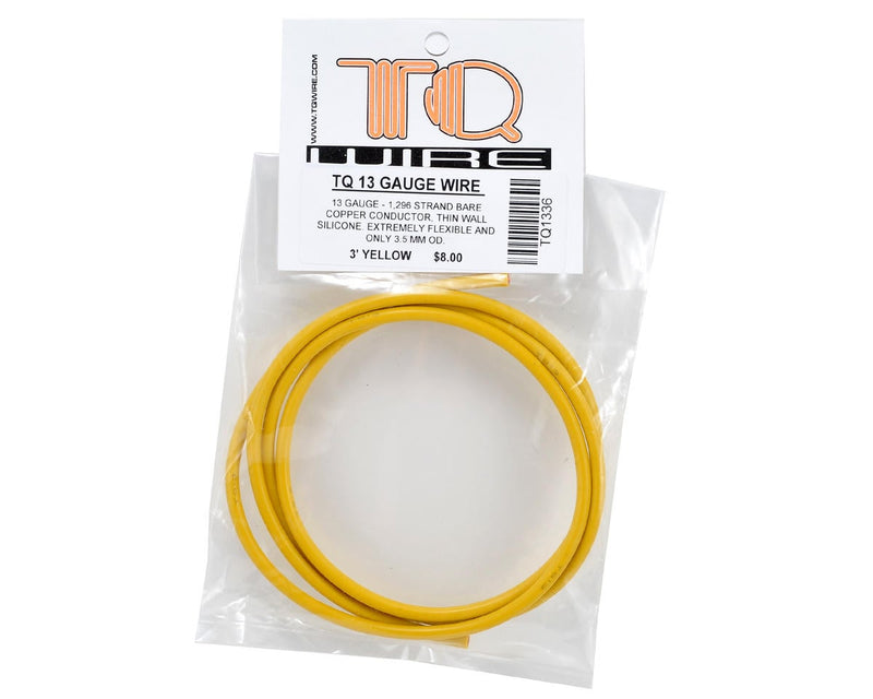 TQW1336 TQ Wire Silicone Wire (Yellow) (3') (13AWG)