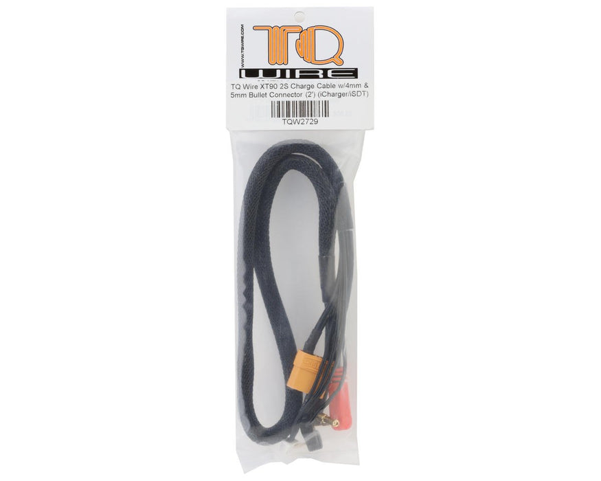 TQW2729 TQ Wire XT90 2S Charge Cable w/4mm & 5mm Bullet Connector (2') (iCharger/iSDT)