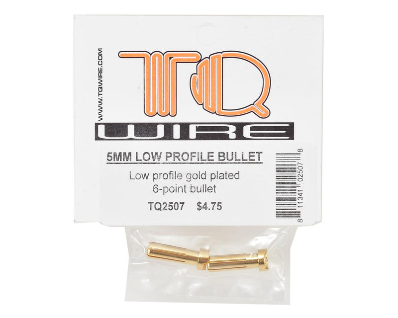 TQ Wire 5mm Low Profile Bullet, Male  (pair) TQ2507