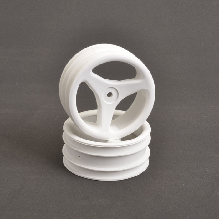 U1614 Schumacher Front Wheels; White 3 Spoke CAT