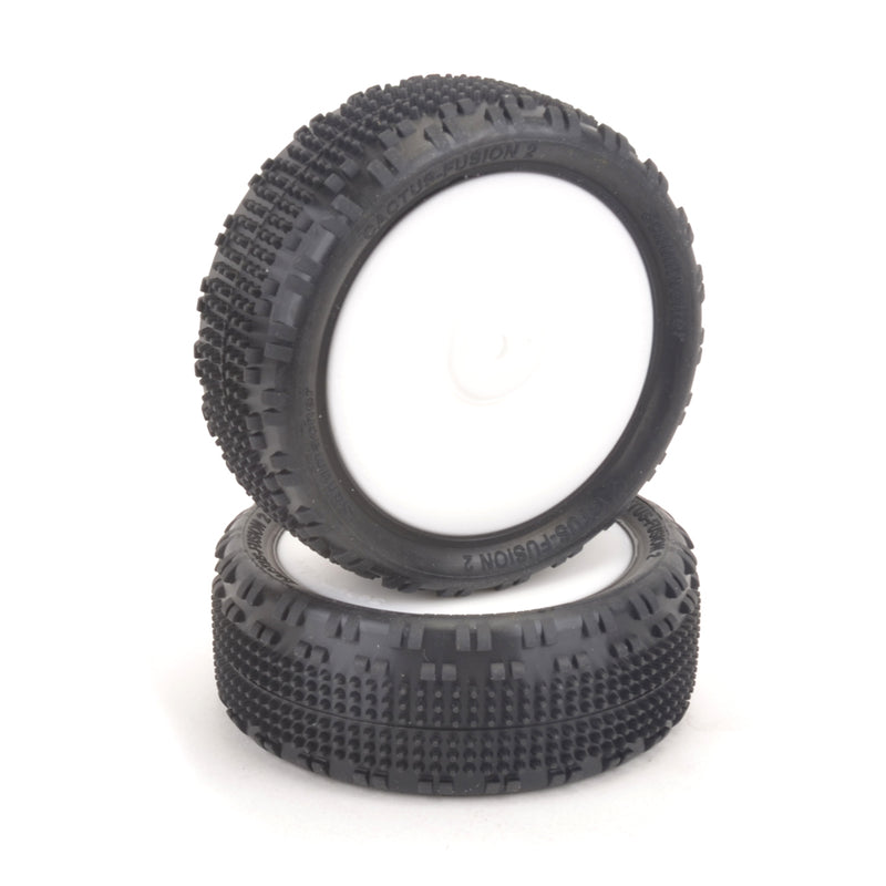 U6898 Schumacher Cactus Fusion 2 1/10 4WD Tires Yellow Pre-glued