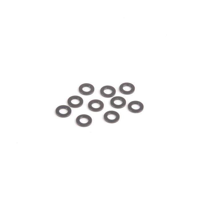 U7709 Schumacher 3mm Alloy Washers (Black) (10) (0.75mm)