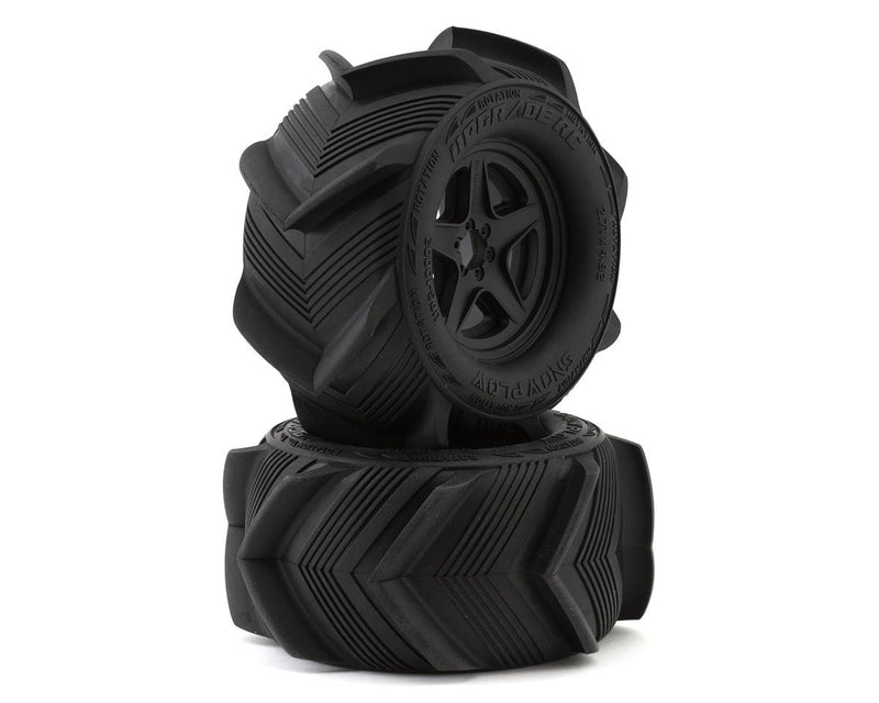 UPG-10002 UpGrade RC Snow Plow 2.8" Pre-Mounted Sand/Snow Tires w/5-Star Wheels (2) (17mm/14mm/12mm Hex)