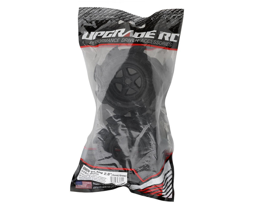 UPG-10002 UpGrade RC Snow Plow 2.8" Pre-Mounted Sand/Snow Tires w/5-Star Wheels (2) (17mm/14mm/12mm Hex)