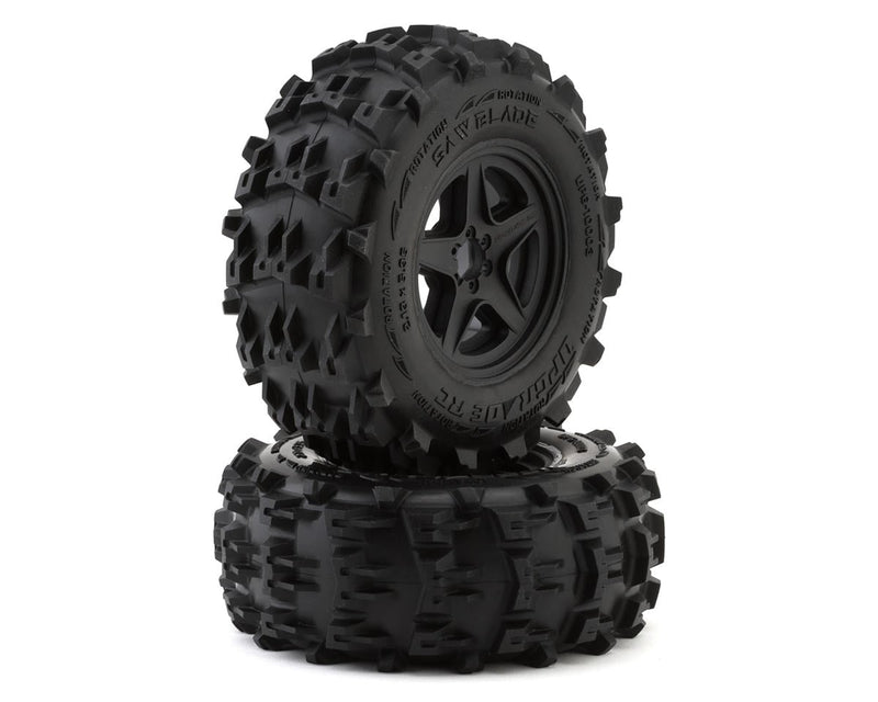 UPG-10003 UpGrade RC Saw Blade 2.8" Pre-Mounted Off-Road Tires w/5-Star Wheels (2) (17mm/14mm/12mm Hex)