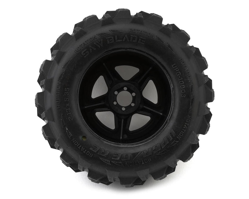 UPG-10003 UpGrade RC Saw Blade 2.8" Pre-Mounted Off-Road Tires w/5-Star Wheels (2) (17mm/14mm/12mm Hex)