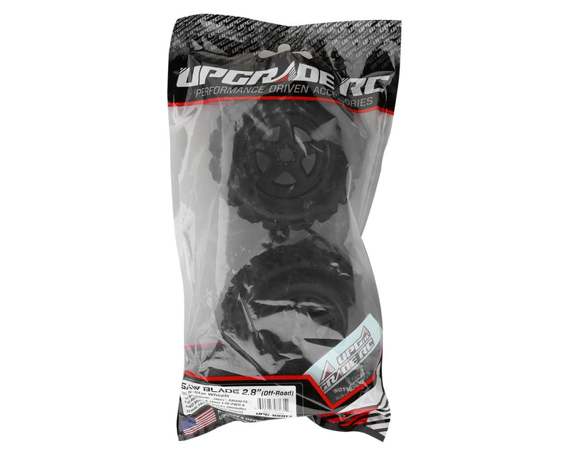 UPG-10003 UpGrade RC Saw Blade 2.8" Pre-Mounted Off-Road Tires w/5-Star Wheels (2) (17mm/14mm/12mm Hex)