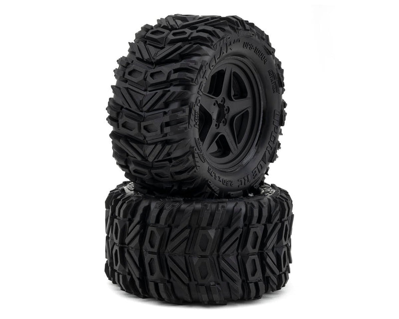 UPG-10004 UpGrade RC Low-Pro BELTED Dirt Claw 2.8" Pre-Mounted All-Terrain Tires w/5-Star Wheels (2) (17mm/14mm/12mm Hex)