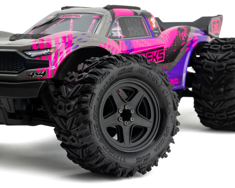 UPG-10004 UpGrade RC Low-Pro BELTED Dirt Claw 2.8" Pre-Mounted All-Terrain Tires w/5-Star Wheels (2) (17mm/14mm/12mm Hex)