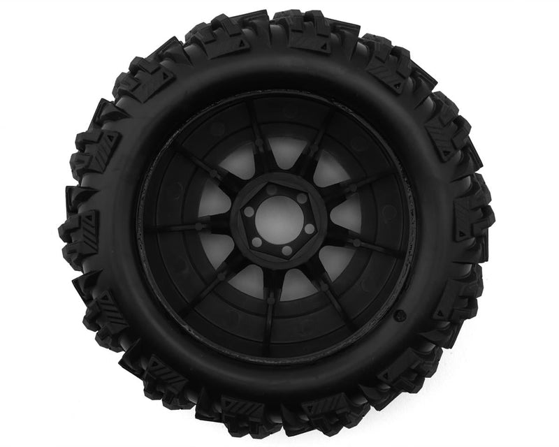 UPG-10013 UpGrade RC Dirt Claw 2.2" Pre-Mounted BELTED Tires for Mini Maxx®/XRT® & Mini Kraton® (2) w/12mm Narrow, 12mm Wide, & 14mm Hexes
