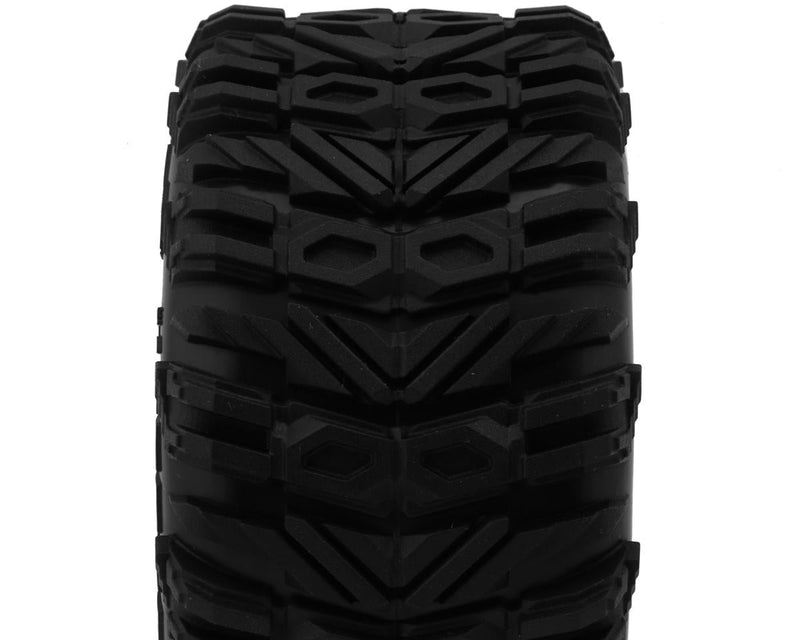 UPG-10013 UpGrade RC Dirt Claw 2.2" Pre-Mounted BELTED Tires for Mini Maxx®/XRT® & Mini Kraton® (2) w/12mm Narrow, 12mm Wide, & 14mm Hexes