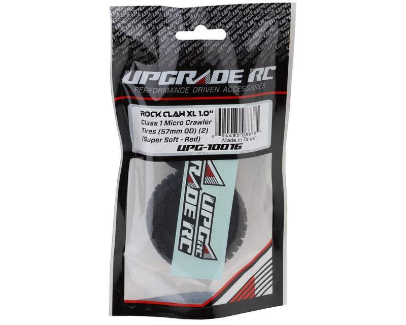 UPG-10016 UpGrade RC Micro Rock Claw XL A/T 1.0" Class 1 Micro Crawler Tires (2) (57mm OD) (Super Soft)
