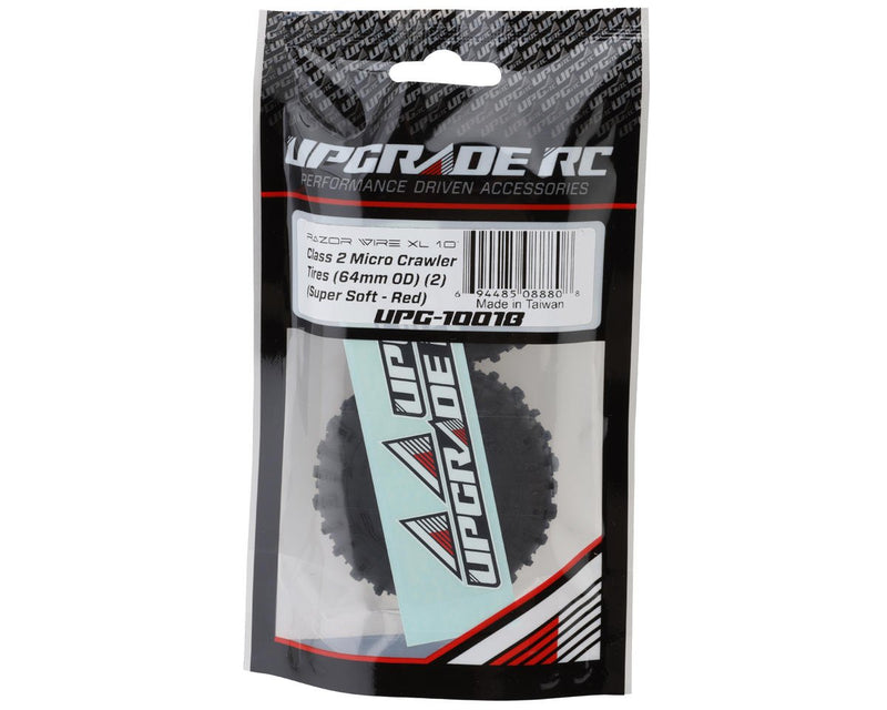 UPG-10018 UpGrade RC Micro Razor Wire XL 1.0" Class 2 Micro Crawler Tires (2) (64mm OD) (Super Soft)