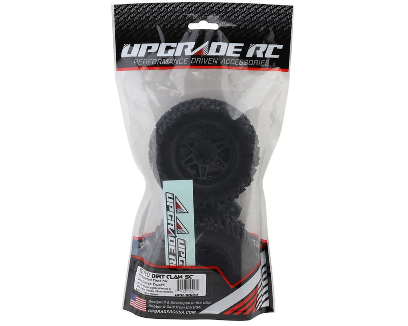 UPG-10020 UpGrade RC Dirt Claw SC 2.2/3.0" Pre-Mounted BELTED Short Course Truck Tires (2) (17mm/14mm/12mm Hex)