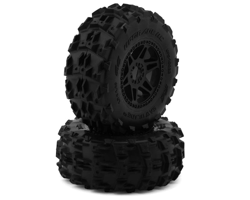 UPG-10022 UpGrade RC Saw Blade SC 2.2/3.0" Pre-Mounted Short Course Truck Tires (2) (17mm/14mm/12mm Hex)