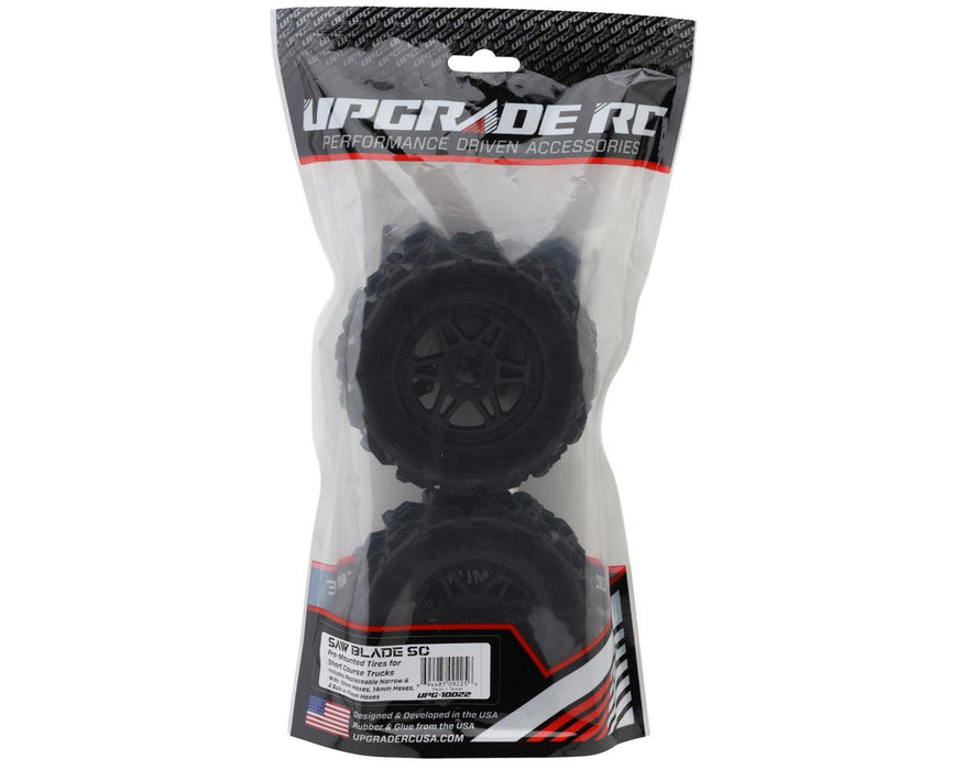 UPG-10022 UpGrade RC Saw Blade SC 2.2/3.0" Pre-Mounted Short Course Truck Tires (2) (17mm/14mm/12mm Hex)
