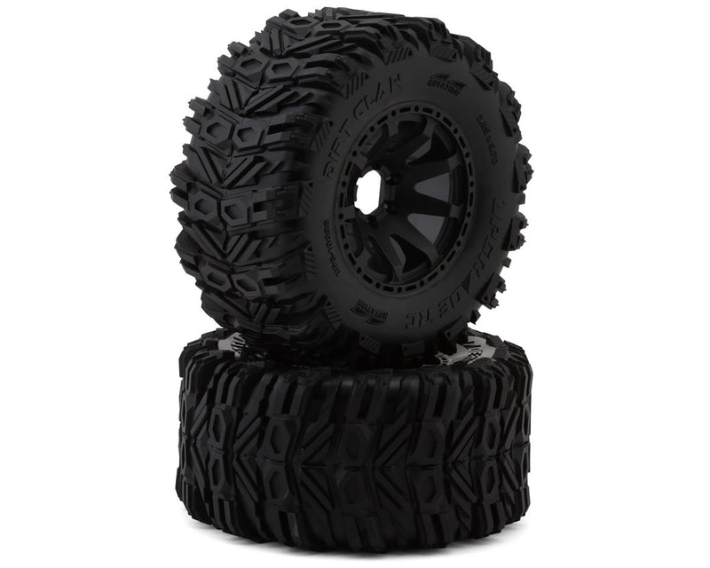 UPG-10035 UpGrade RC BELTED Dirt Claw 2.9" Pre-Mounted Tires for Traxxas® MAXX® (2) (Regular & Wide Offset Hexes Included)