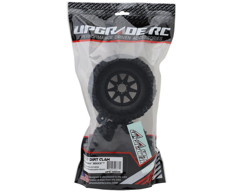 UPG-10035 UpGrade RC BELTED Dirt Claw 2.9" Pre-Mounted Tires for Traxxas® MAXX® (2) (Regular & Wide Offset Hexes Included)