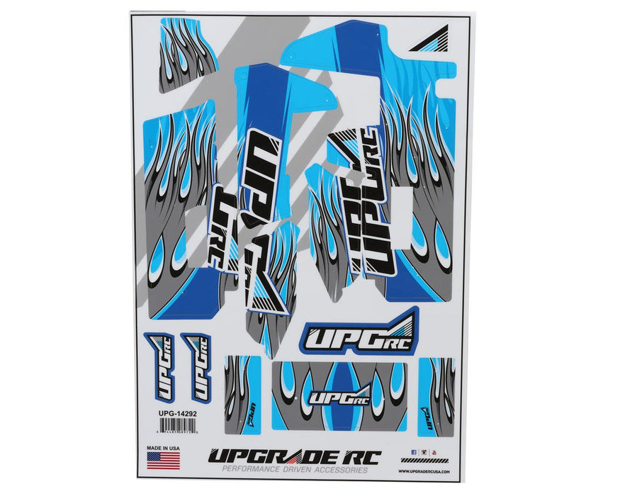 UPG-14292 UpGrade RC "Flame" Graphic Set for Losi® 22S™ Sprint Car (Blue)