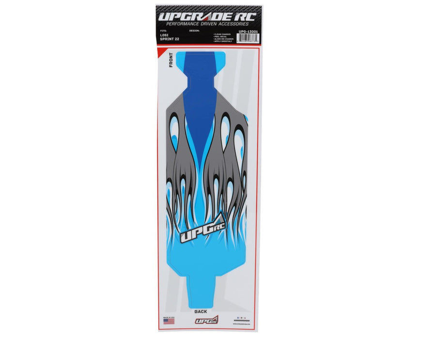 UPG-14292 UpGrade RC "Flame" Graphic Set for Losi® 22S™ Sprint Car (Blue)