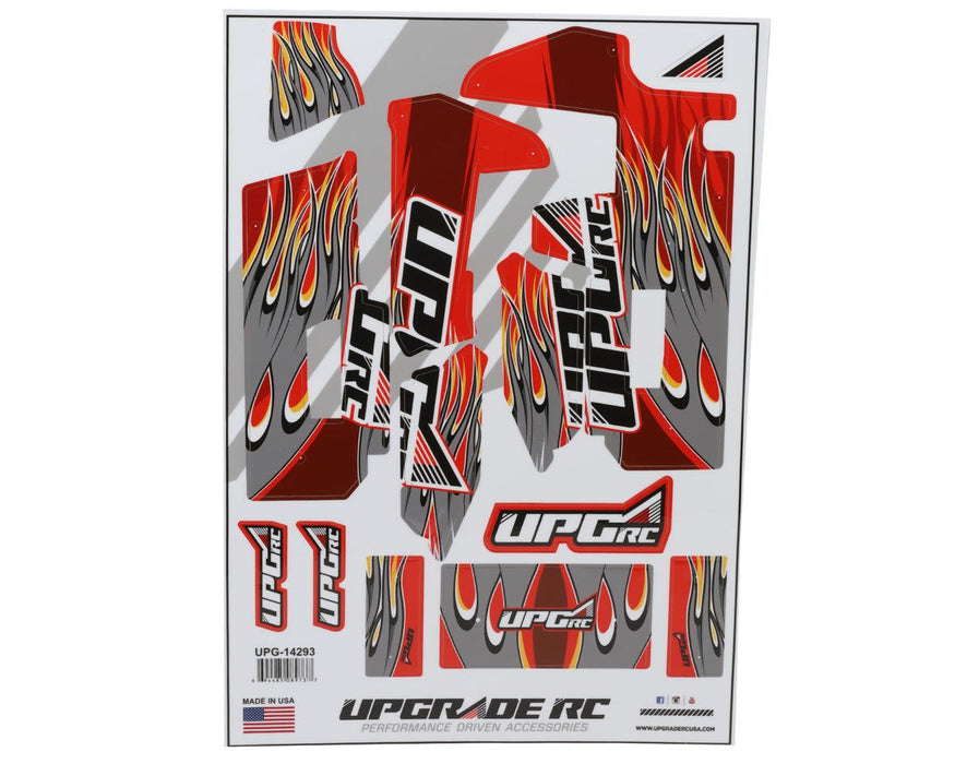 UPG-14293 UpGrade RC "Flame" Graphic Set for Losi® 22S™ Sprint Car (Red)