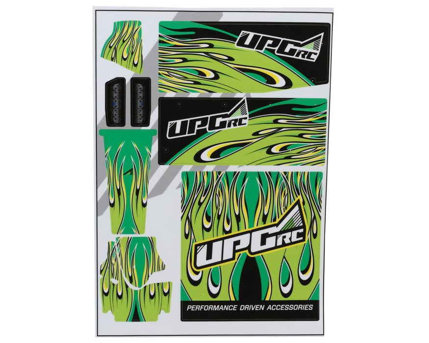 UPG-14294 UpGrade RC "Flame" Graphic Set for Losi® 22S™ Sprint Car (Green)