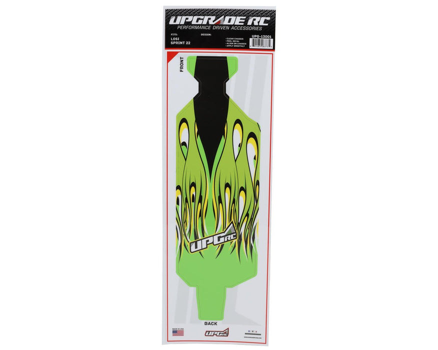 UPG-14294 UpGrade RC "Flame" Graphic Set for Losi® 22S™ Sprint Car (Green)