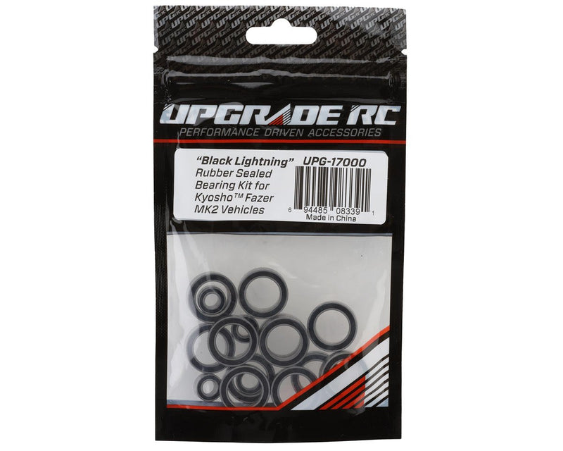 UPG-17000 UpGrade RC "Black Lightning" Rubber Sealed Bearing Kit for Kyosho Fazer Mk2