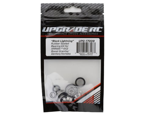 UPG17009 UpGrade RC "Black Lightning" Rubber Sealed Bearing Kit for Arrma® 4x2 Boost Granite™/Senton™/Vorteks™