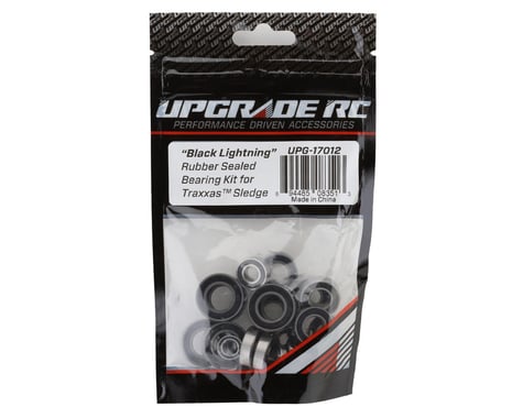 UPG17012 UpGrade RC "Black Lightning" Rubber Sealed Bearing Kit for Traxxas® Sledge®