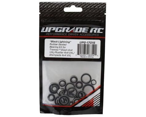 UPG17015 UpGrade RC "Black Lightning" Rubber Sealed Bearing Kit for Traxxas® 4x4 VXL Rustler®/Stampede®/Slash®