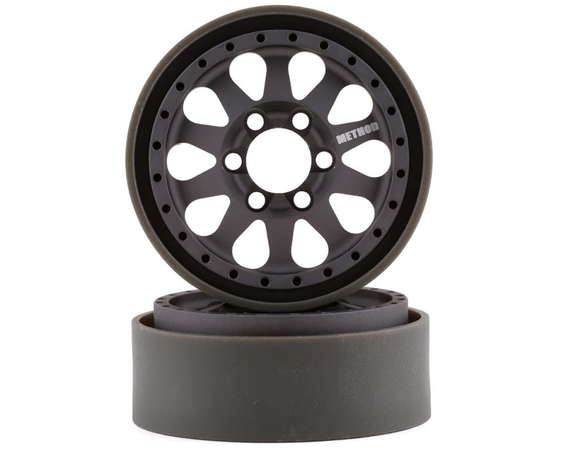 VPS07758 Vanquish Products Method 101 V2 1.9" Beadlock Crawler Wheels (Grey/Black) (2)