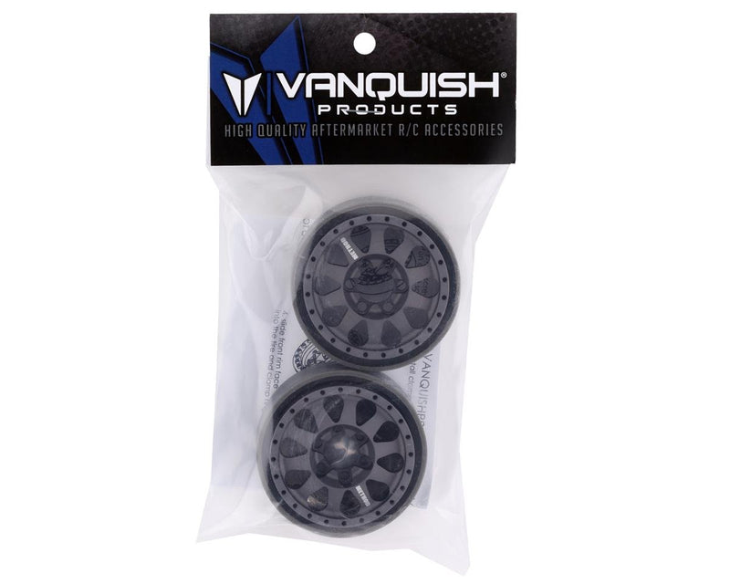 VPS07758 Vanquish Products Method 101 V2 1.9" Beadlock Crawler Wheels (Grey/Black) (2)